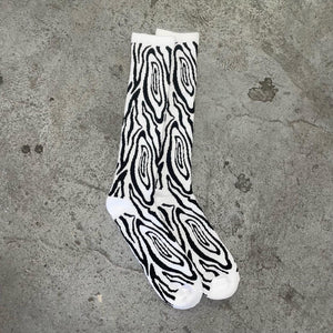 ZEBRA WOOD LONG SOCKS